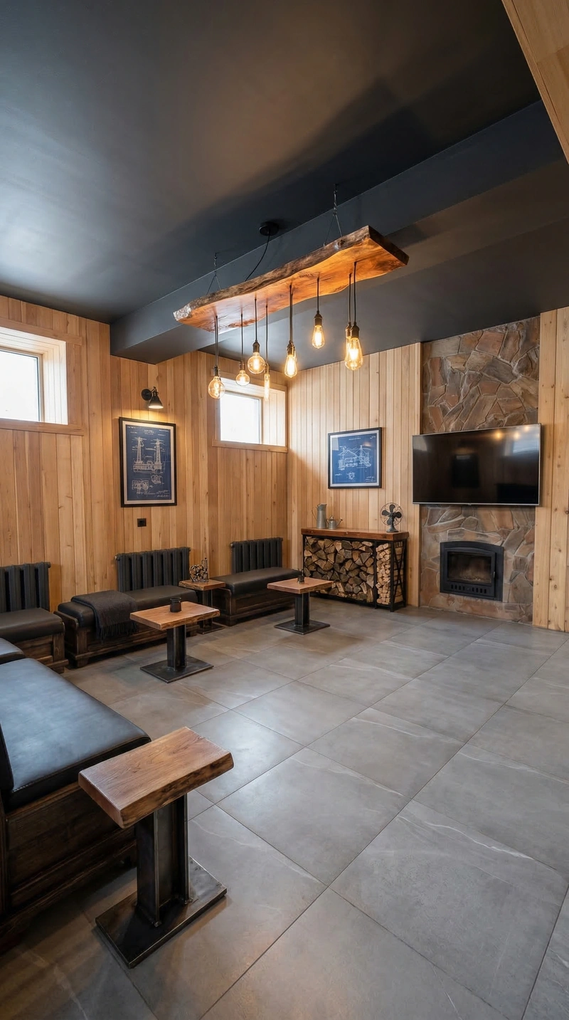 Дизайн гостиной в стиле Лофт — фото интерьера от нейросети RoomGPT