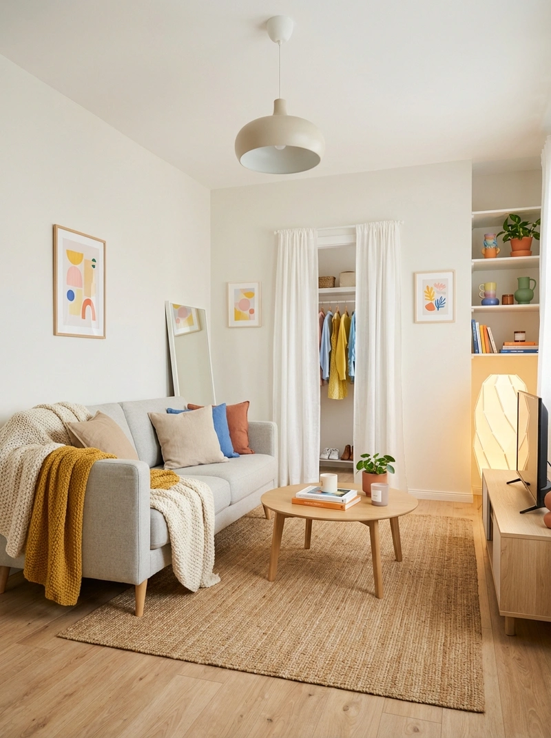 Дизайн интерьера в стиле Хюгге — Гостиная от нейросети RoomGPT