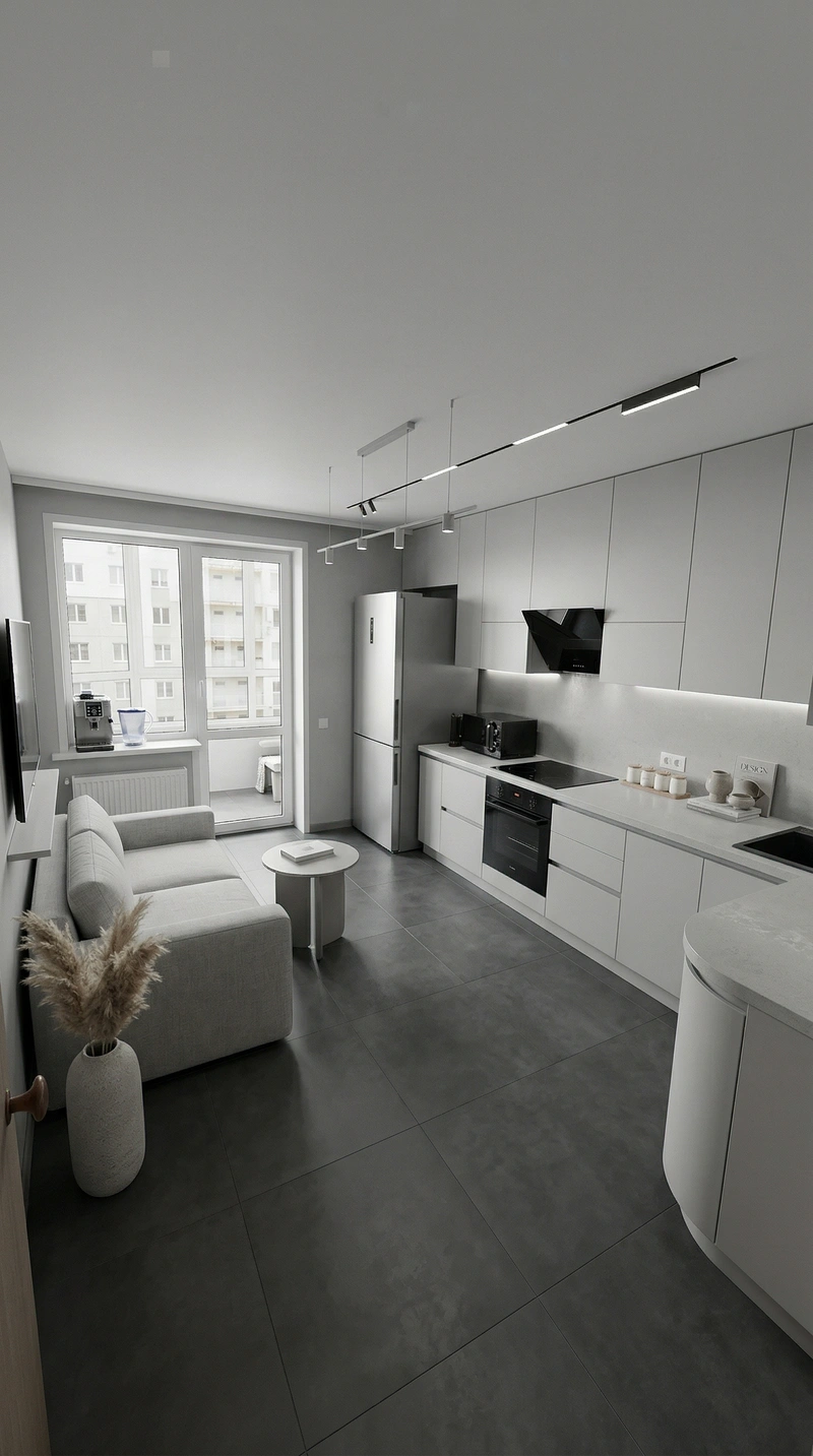 Дизайн кухни в стиле Минимализм — фото интерьера от нейросети RoomGPT