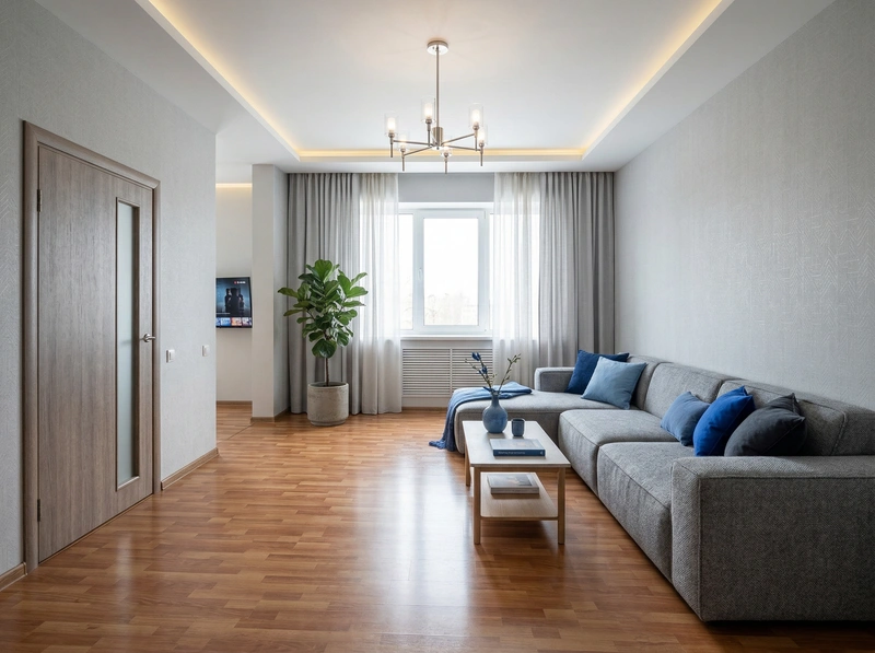 Дизайн интерьера в стиле Сканди — Гостиная от нейросети RoomGPT