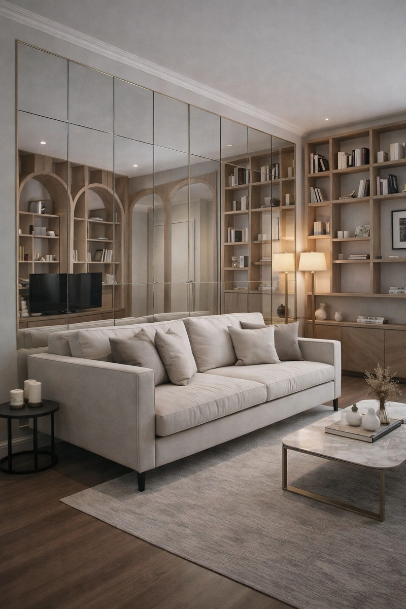 Дизайн гостиной в стиле Контемпорари — фото интерьера от нейросети RoomGPT