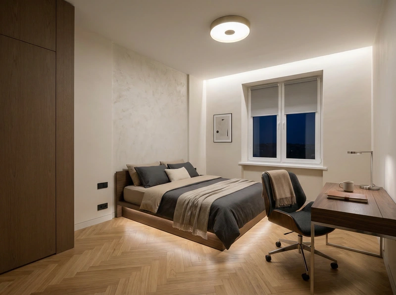 Дизайн интерьера в стиле Минимализм — Спальня от нейросети RoomGPT