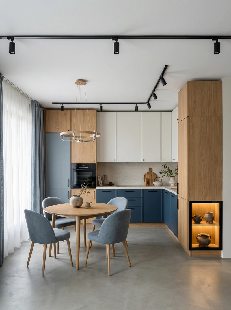 Дизайн кухни в стиле Japandi — фото интерьера от нейросети RoomGPT