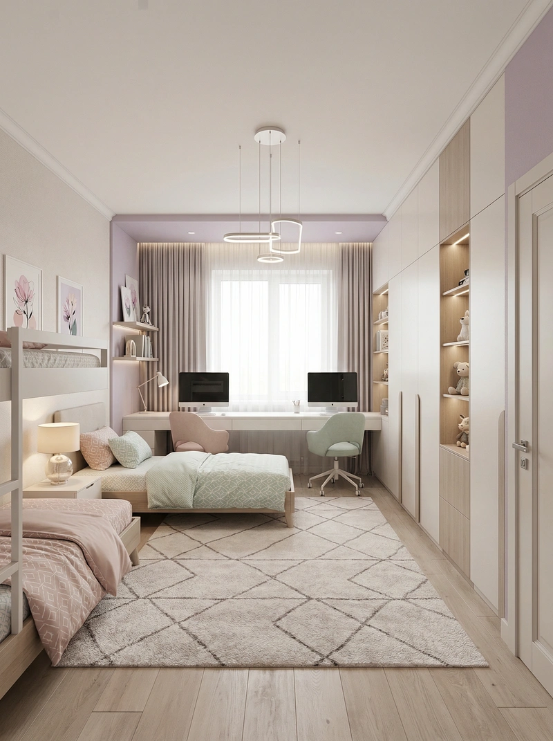 Дизайн интерьера в стиле Контемпорари — Детская от нейросети RoomGPT