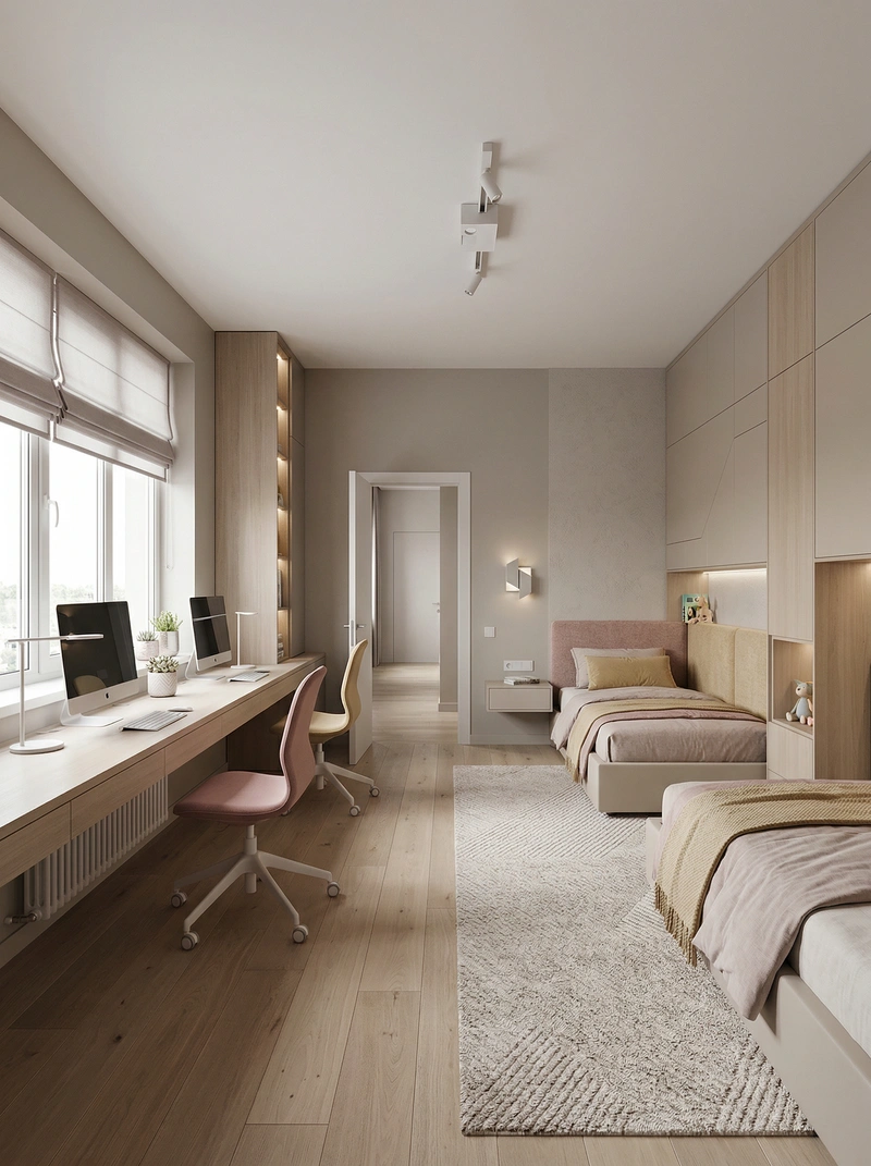 Дизайн детской в стиле Минимализм — фото интерьера от нейросети RoomGPT