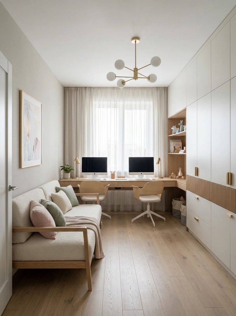 Дизайн интерьера в стиле Сканди — Детская от нейросети RoomGPT