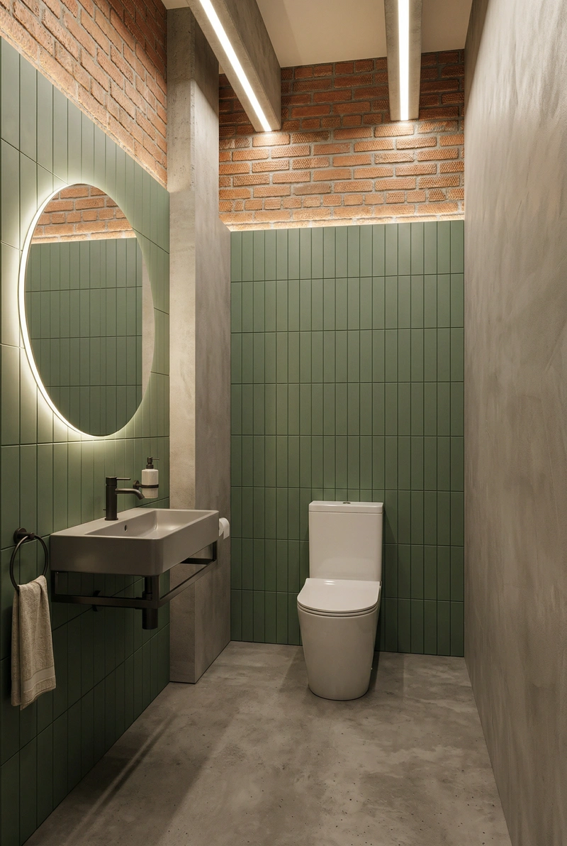 Дизайн интерьера в стиле Лофт — Ванная от нейросети RoomGPT