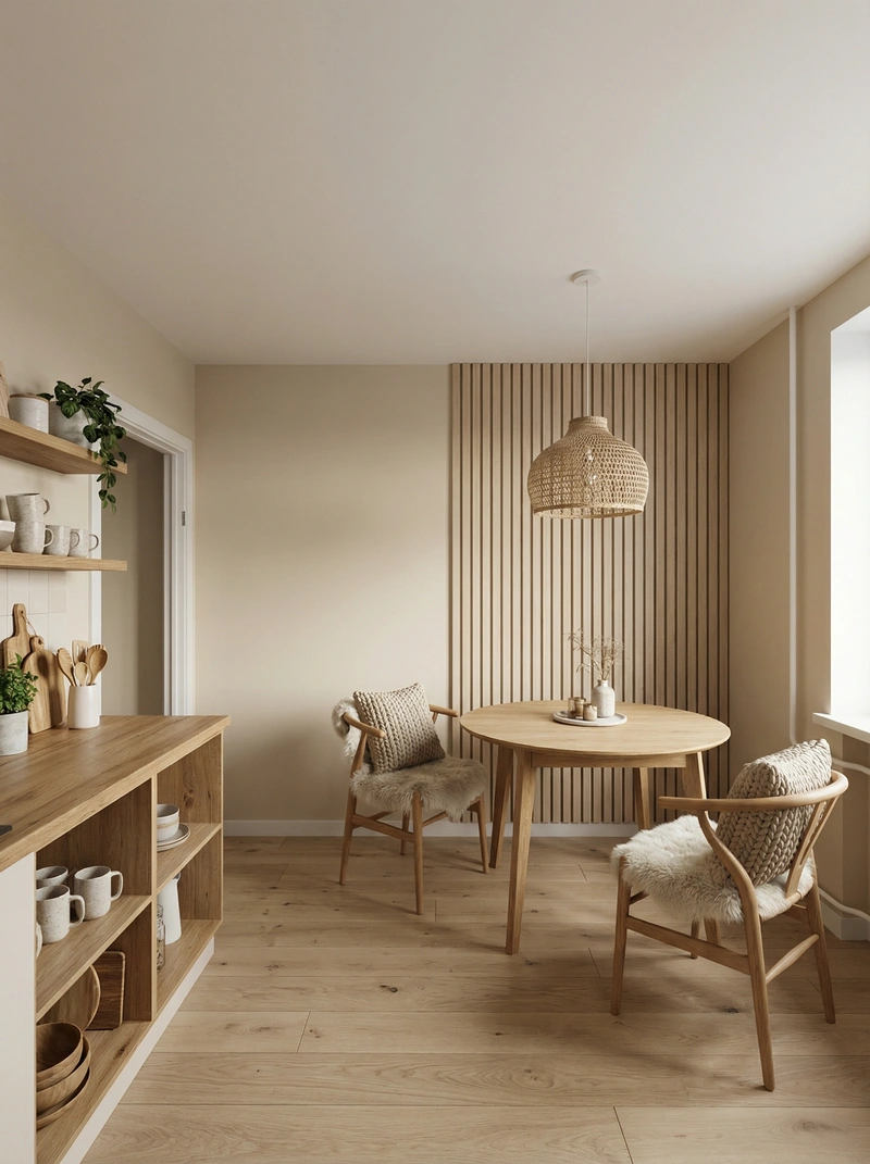 Дизайн интерьера в стиле Хюгге — Кухня от нейросети RoomGPT