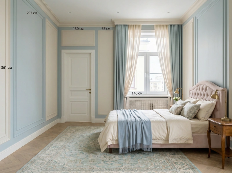 Дизайн интерьера в стиле Классика — Спальня от нейросети RoomGPT