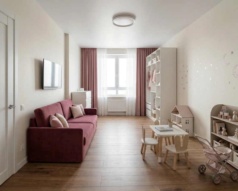 Дизайн интерьера в стиле Минимализм — Детская от нейросети RoomGPT