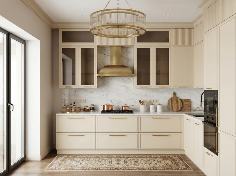 Дизайн интерьера в стиле Классика — Кухня от нейросети RoomGPT