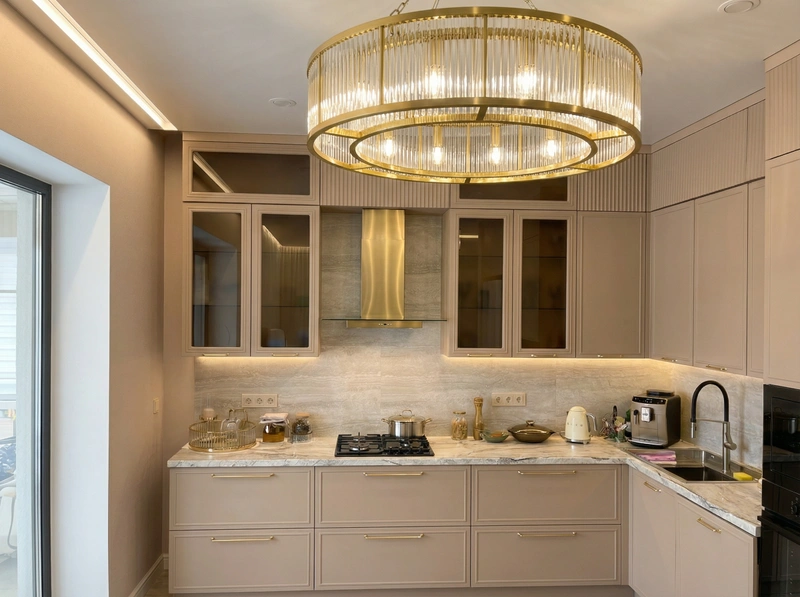 Дизайн интерьера в стиле Контемпорари — Кухня от нейросети RoomGPT