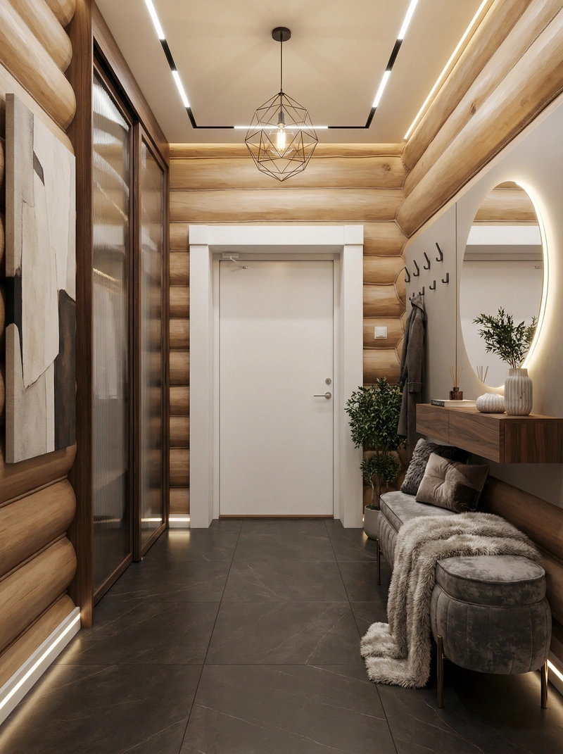 Дизайн интерьера в стиле Контемпорари — Прихожая от нейросети RoomGPT