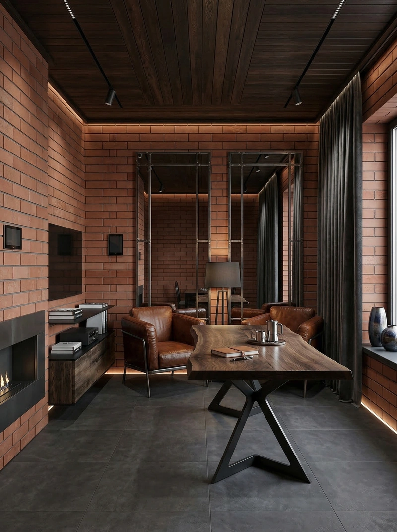 Дизайн гостиной в стиле Блэктэк — фото интерьера от нейросети RoomGPT