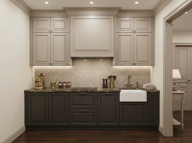 Дизайн интерьера в стиле Классика — Кухня от нейросети RoomGPT