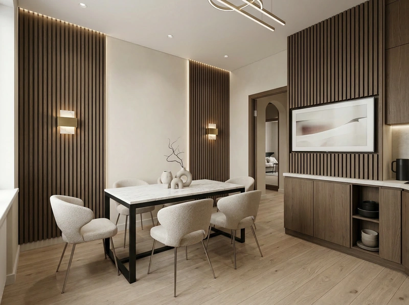 Дизайн интерьера в стиле Минимализм — Кухня от нейросети RoomGPT