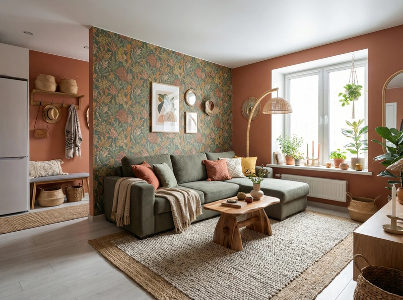 Дизайн интерьера в стиле Хюгге — Гостиная от нейросети RoomGPT