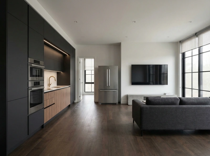 Дизайн интерьера в стиле Минимализм — Кухня от нейросети RoomGPT