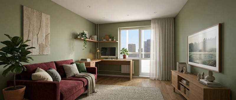 Дизайн спальни в стиле Хюгге — фото интерьера от нейросети RoomGPT