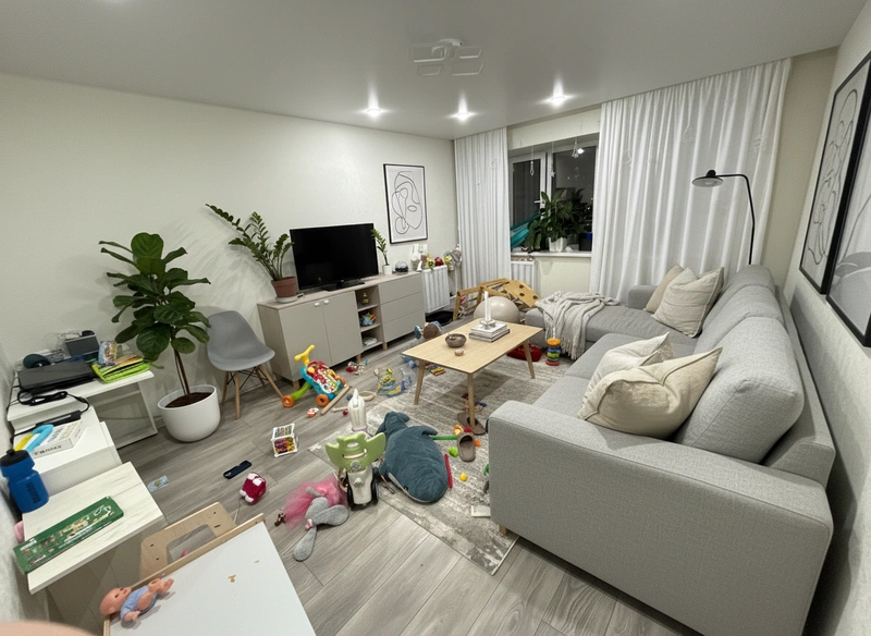 Дизайн интерьера в стиле Хюгге — Гостиная от нейросети RoomGPT