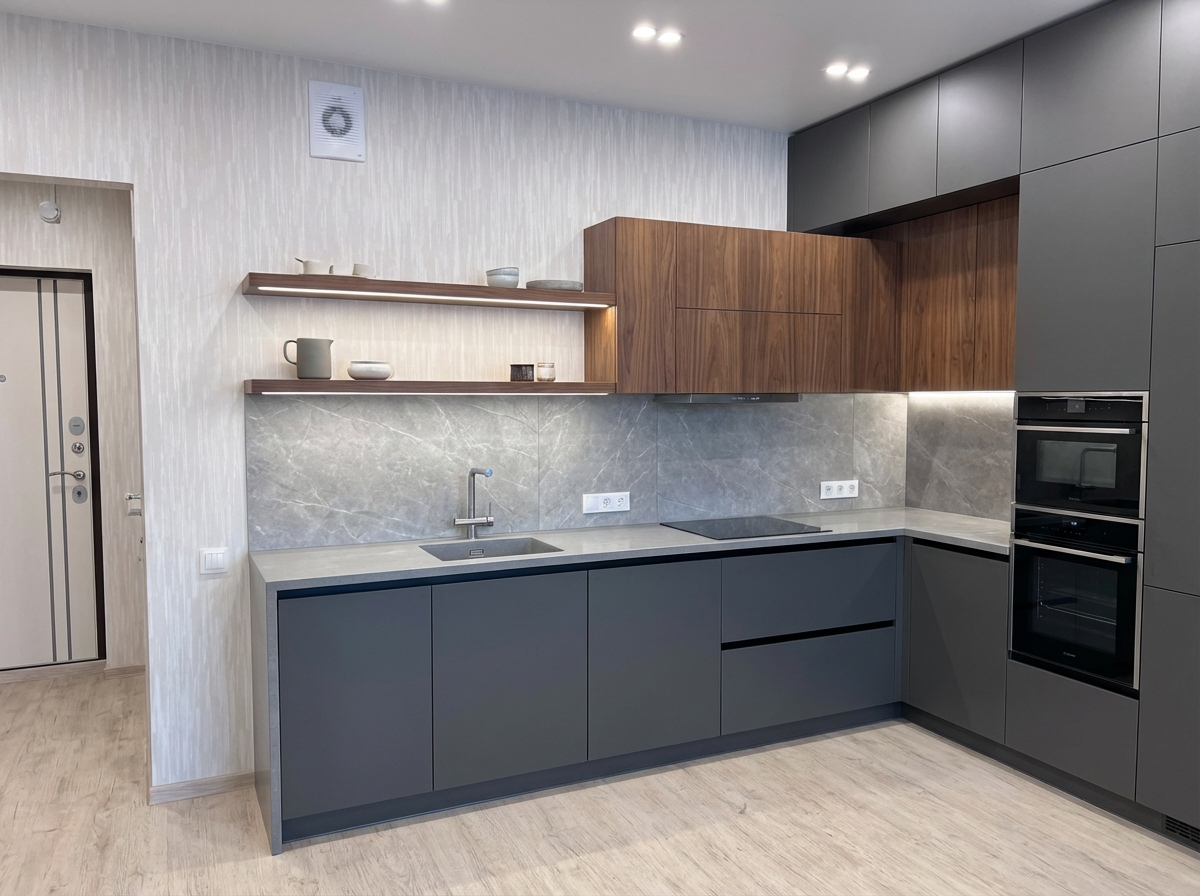 Дизайн кухни в стиле Минимализм — фото интерьера от нейросети RoomGPT