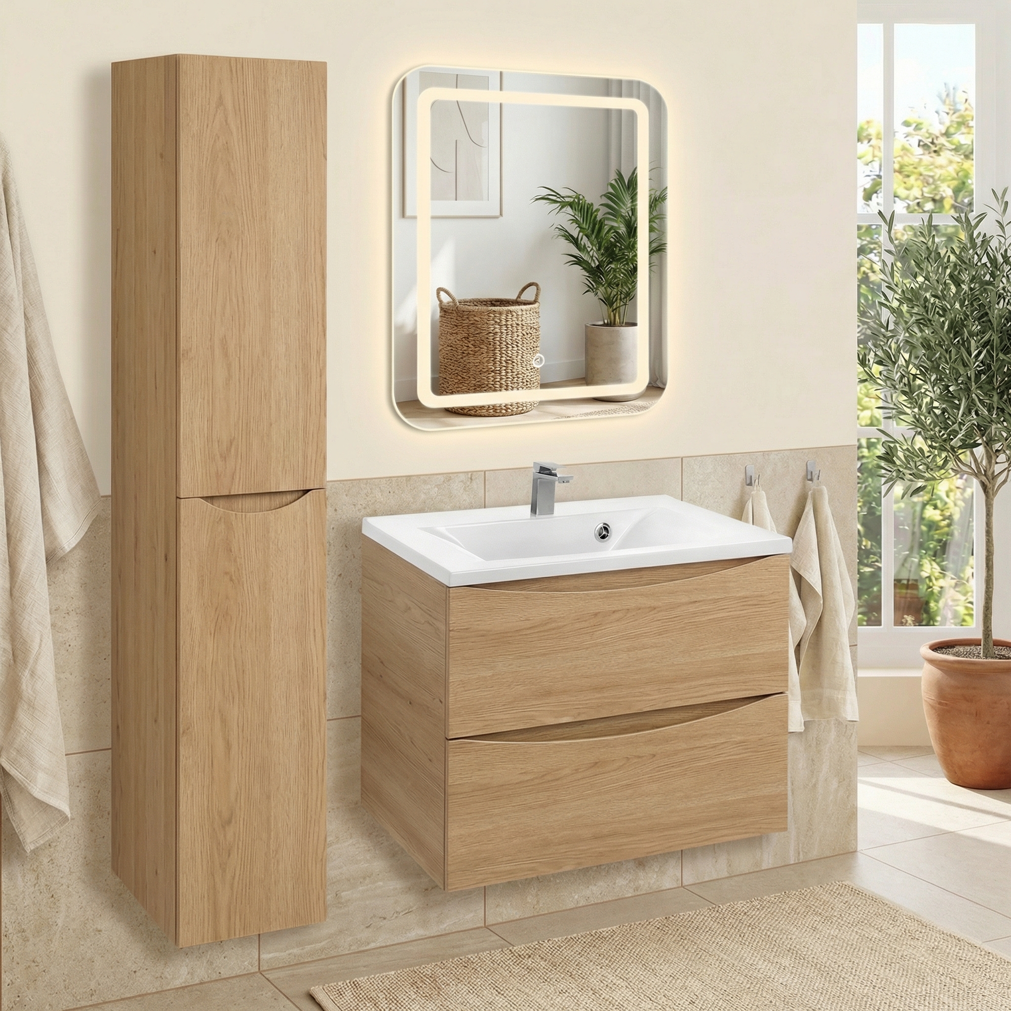 Дизайн ванной в стиле Сканди — фото интерьера от нейросети RoomGPT