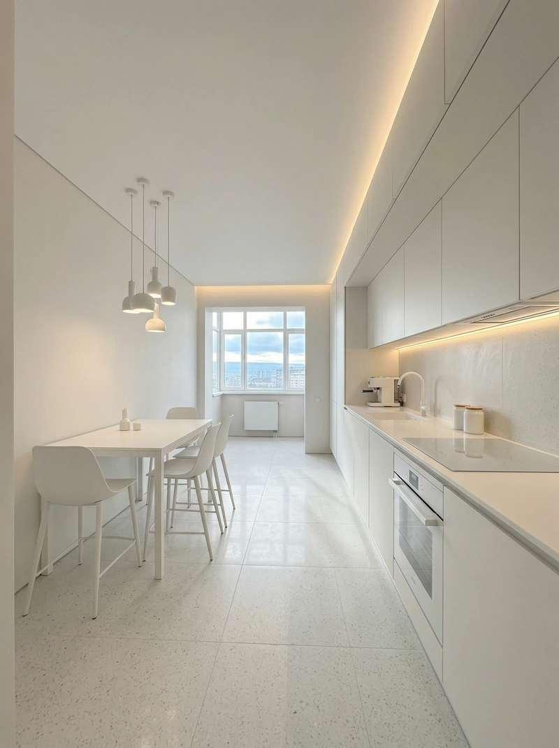 Дизайн кухни в стиле Контемпорари — фото интерьера от нейросети RoomGPT