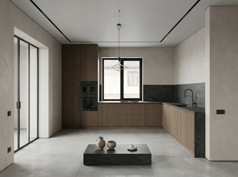 Дизайн кухни в стиле Минимализм — фото интерьера от нейросети RoomGPT