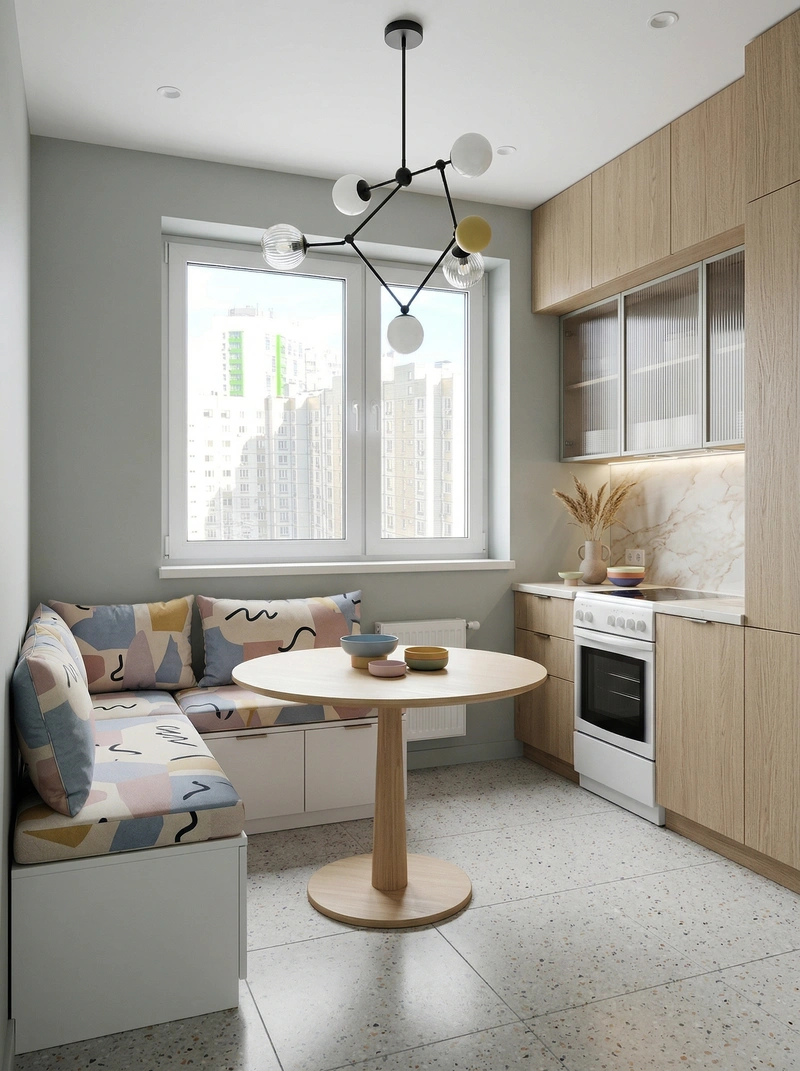 Дизайн кухни в стиле Сканди — фото интерьера от нейросети RoomGPT