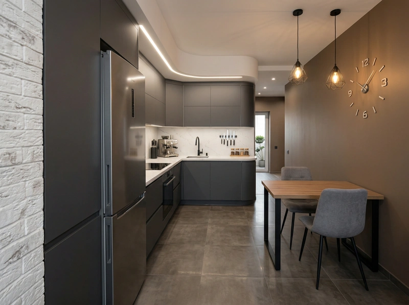 Дизайн кухни в стиле Минимализм — фото интерьера от нейросети RoomGPT