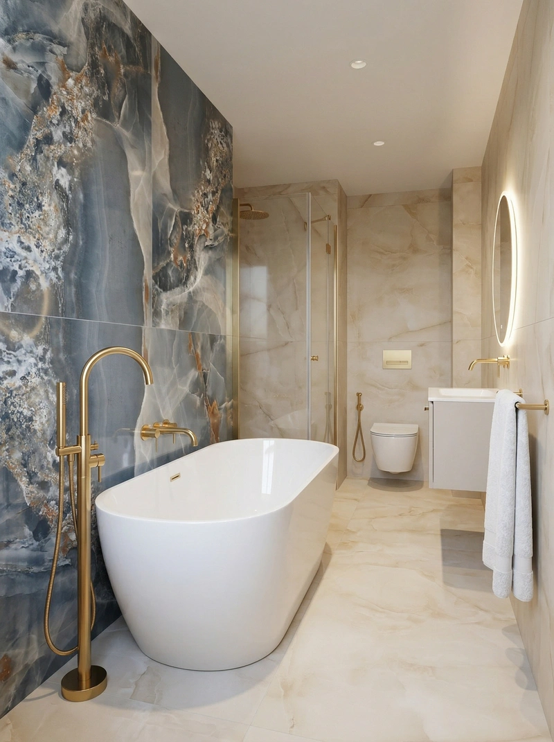 Дизайн ванной в стиле Без стиля — фото интерьера от нейросети RoomGPT