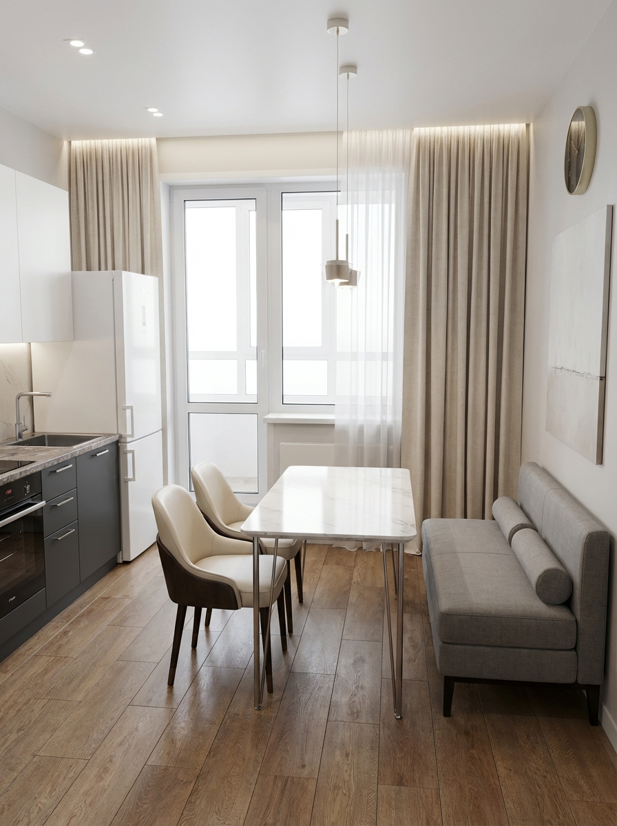 Дизайн кухни в стиле Минимализм — фото интерьера от нейросети RoomGPT