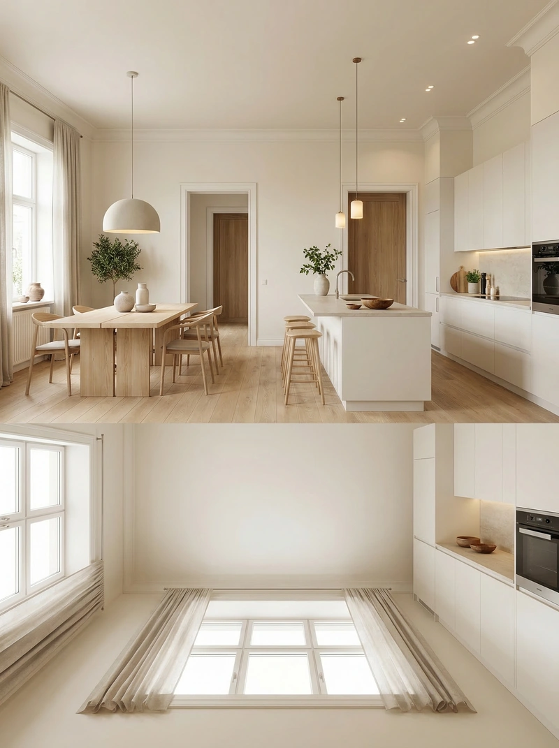 Дизайн интерьера в стиле Минимализм — Кухня от нейросети RoomGPT