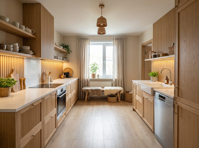 Дизайн интерьера в стиле Хюгге — Кухня от нейросети RoomGPT
