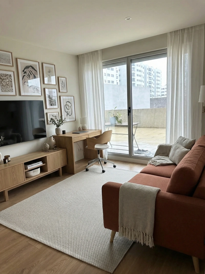 Дизайн интерьера в стиле Сканди — Гостиная от нейросети RoomGPT