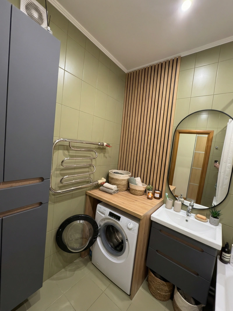 Дизайн интерьера в стиле Хюгге — Ванная от нейросети RoomGPT