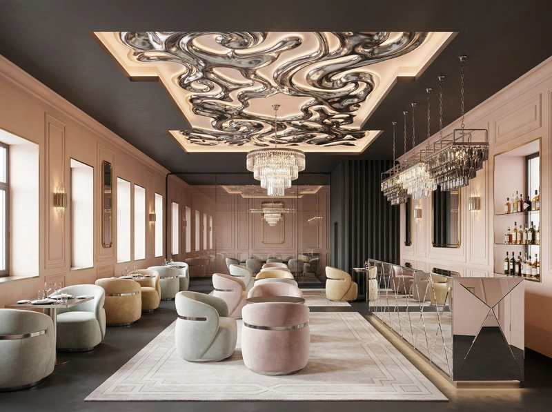 Дизайн гостиной в стиле Неоклассика — фото интерьера от нейросети RoomGPT