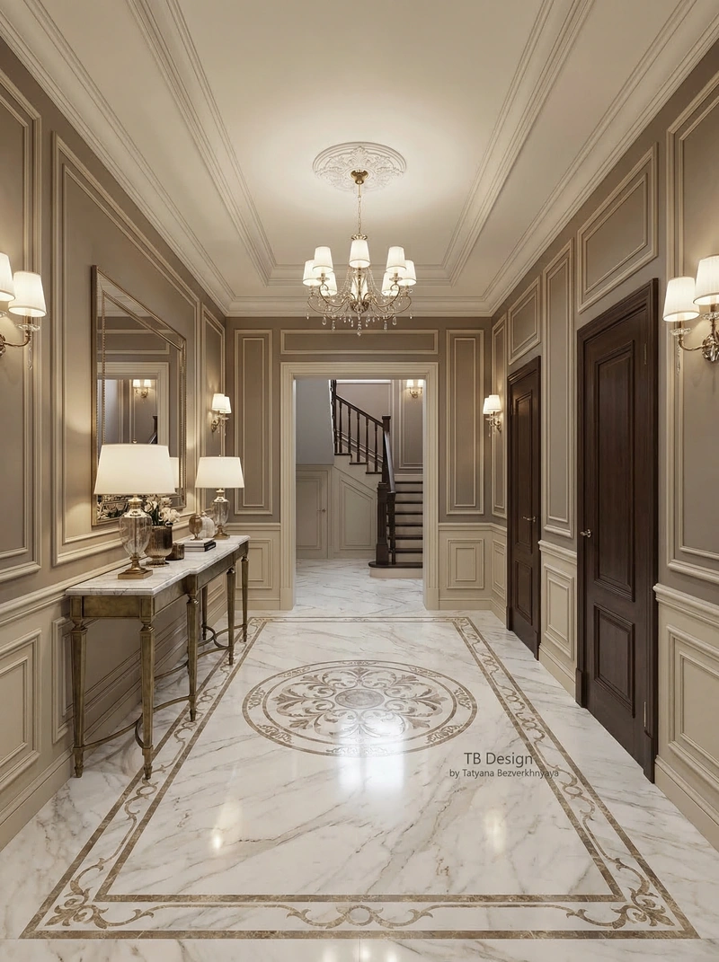 Дизайн интерьера в стиле Классика — Прихожая от нейросети RoomGPT