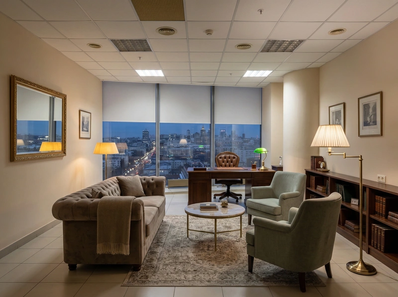 Дизайн интерьера в стиле Классика — Кабинет от нейросети RoomGPT