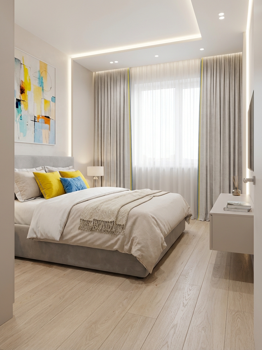 Дизайн спальни в стиле Минимализм — фото интерьера от нейросети RoomGPT
