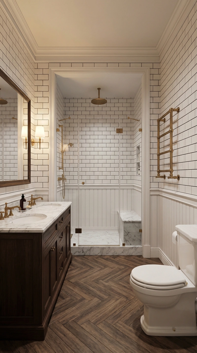 Дизайн интерьера в стиле Классика — Ванная от нейросети RoomGPT