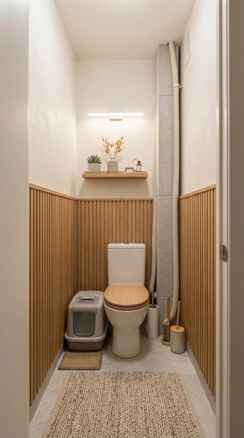 Дизайн ванной в стиле Хюгге — фото интерьера от нейросети RoomGPT