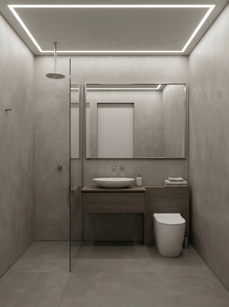 Дизайн интерьера в стиле Минимализм — Ванная от нейросети RoomGPT