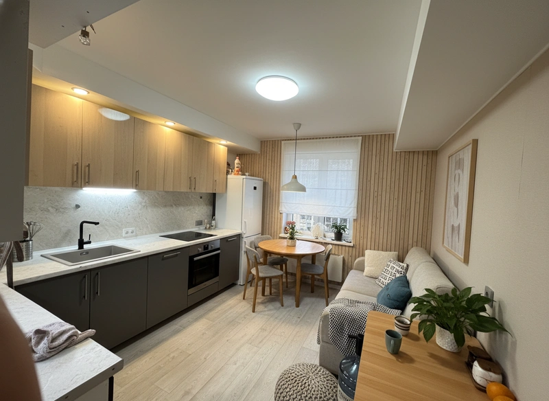 Дизайн интерьера в стиле Хюгге — Кухня от нейросети RoomGPT