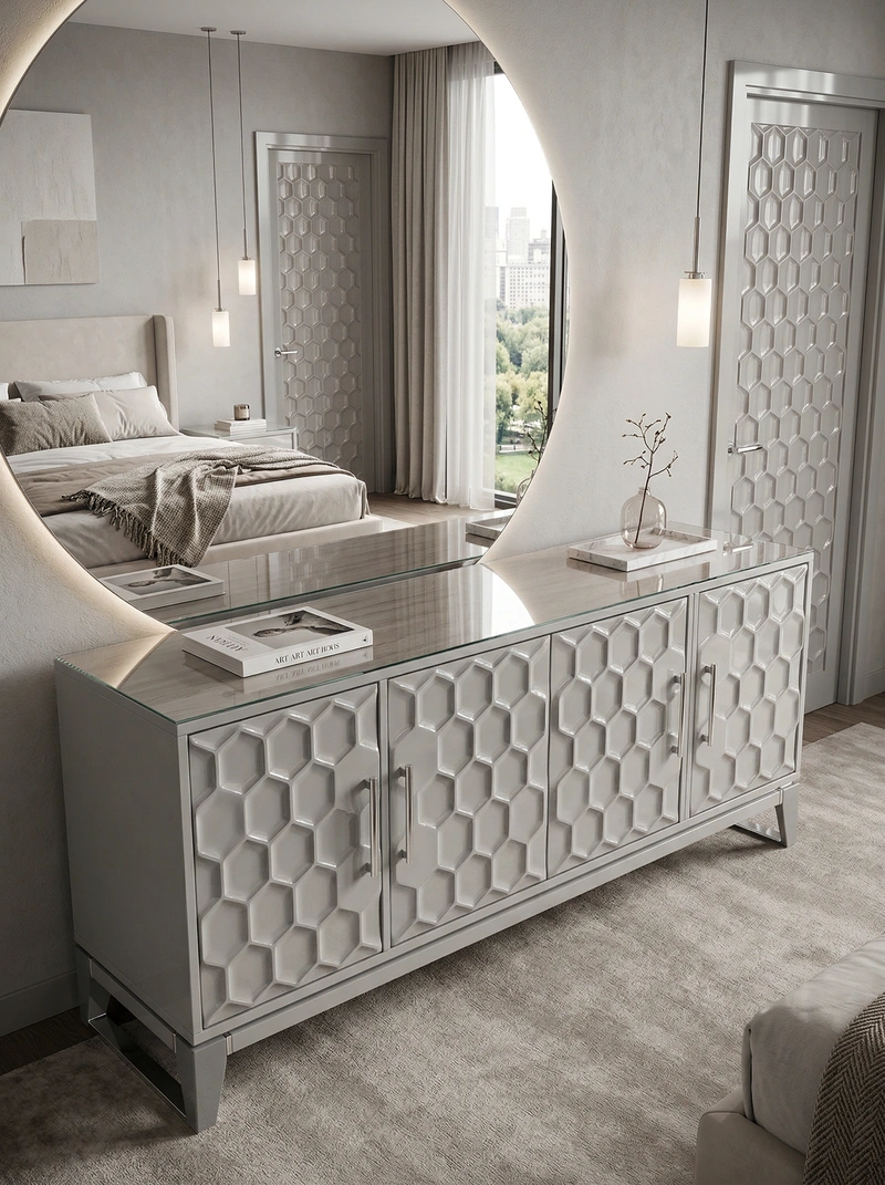 Дизайн интерьера в стиле Контемпорари — Спальня от нейросети RoomGPT