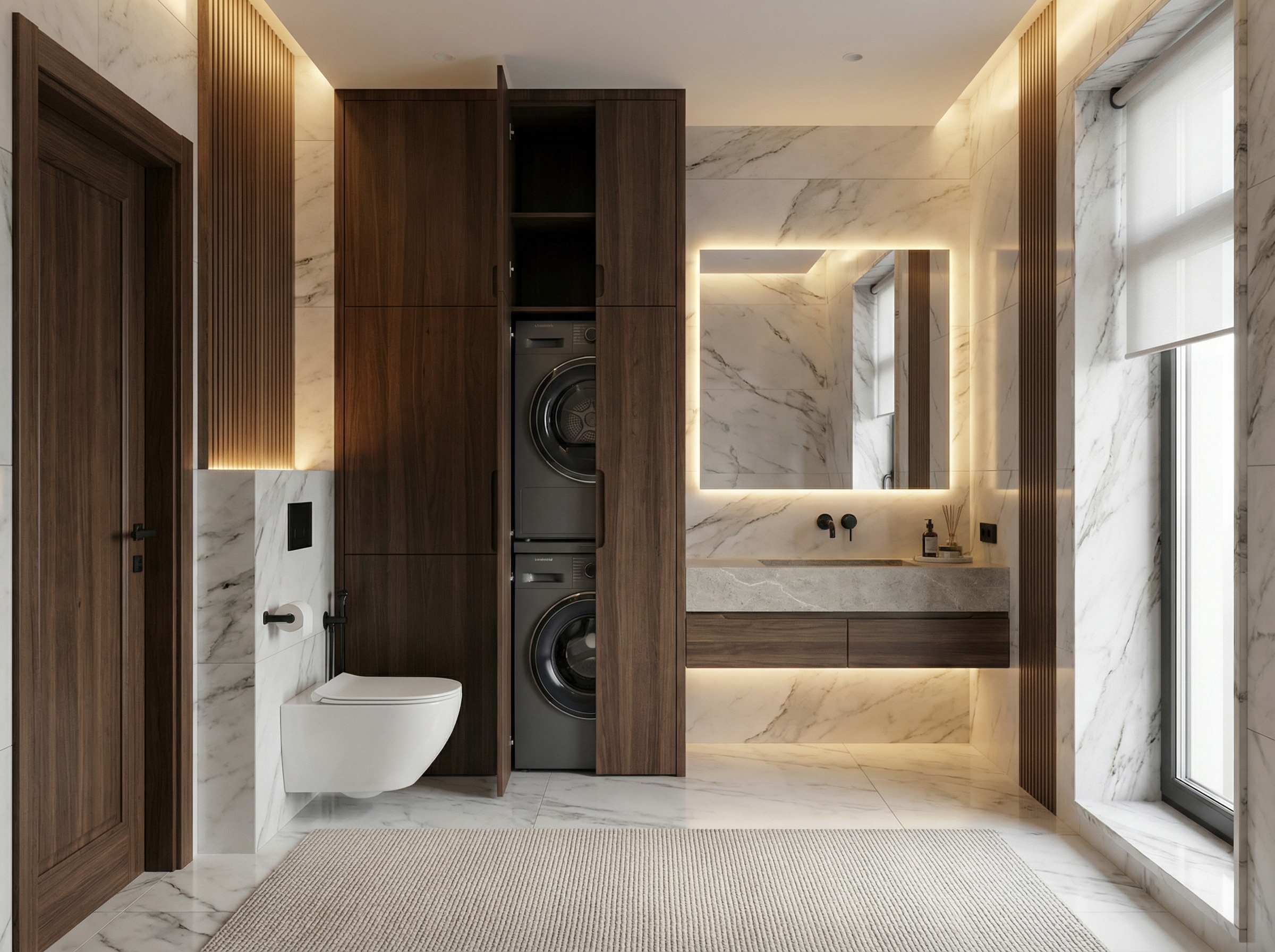 Дизайн ванной в стиле Минимализм — фото интерьера от нейросети RoomGPT