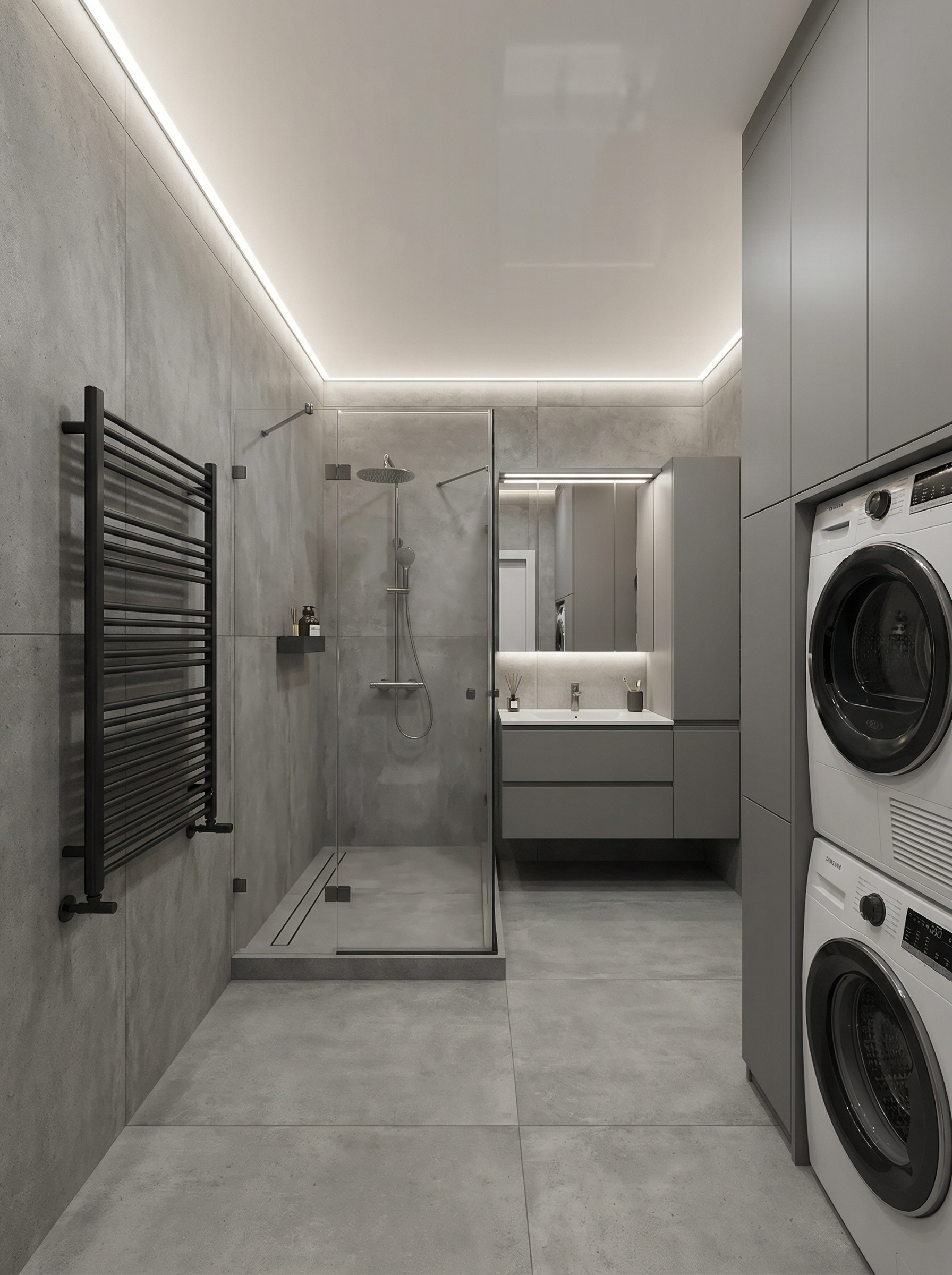 Дизайн ванной в стиле Минимализм — фото интерьера от нейросети RoomGPT