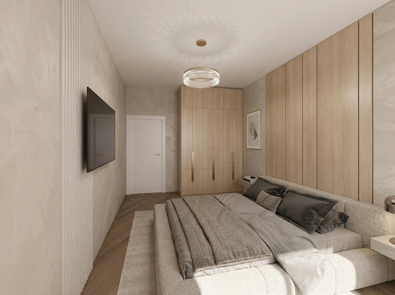 Дизайн спальни в стиле Минимализм — фото интерьера от нейросети RoomGPT