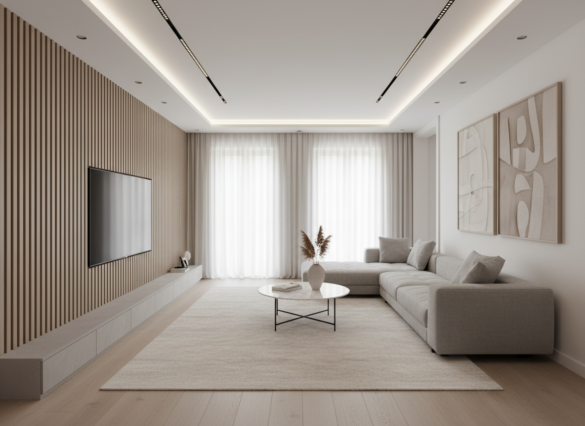 Дизайн гостиной в стиле Минимализм — фото интерьера от нейросети RoomGPT