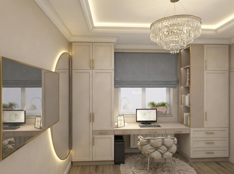 Дизайн интерьера в стиле Неоклассика — Гостиная от нейросети RoomGPT